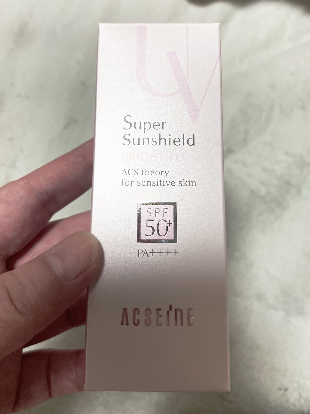 スーパーサンシールド ブライトフィット/ACSEINE/日焼け止めミルクを使ったクチコミ（1枚目）