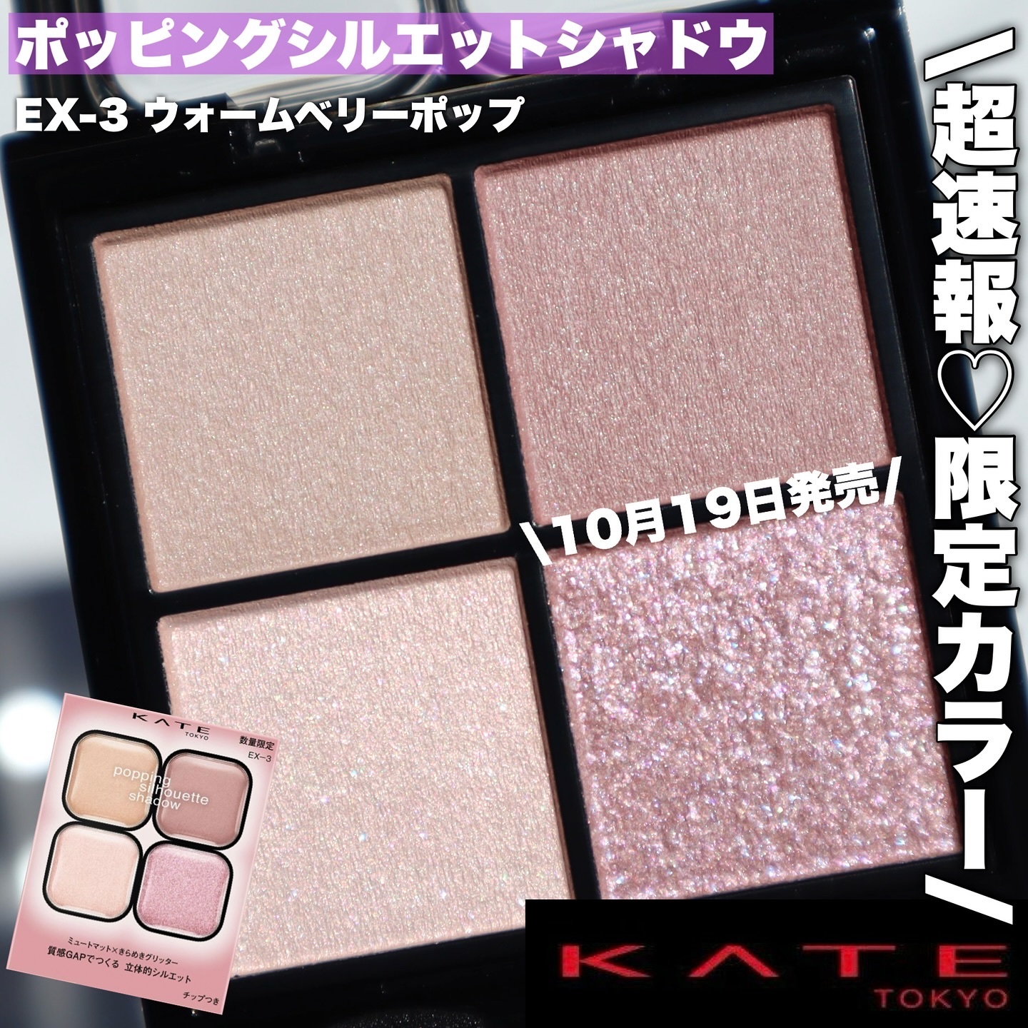 ケイト ポッピングシルエットシャドウ/KATE/アイシャドウパレットを使ったクチコミ（3枚目）