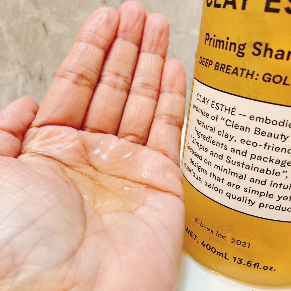 プライミングシャンプー/フォーティファイングヘアマスク ゴールドクレイ/クレイエステ/サロンシャンプーを使ったクチコミ(4枚目)