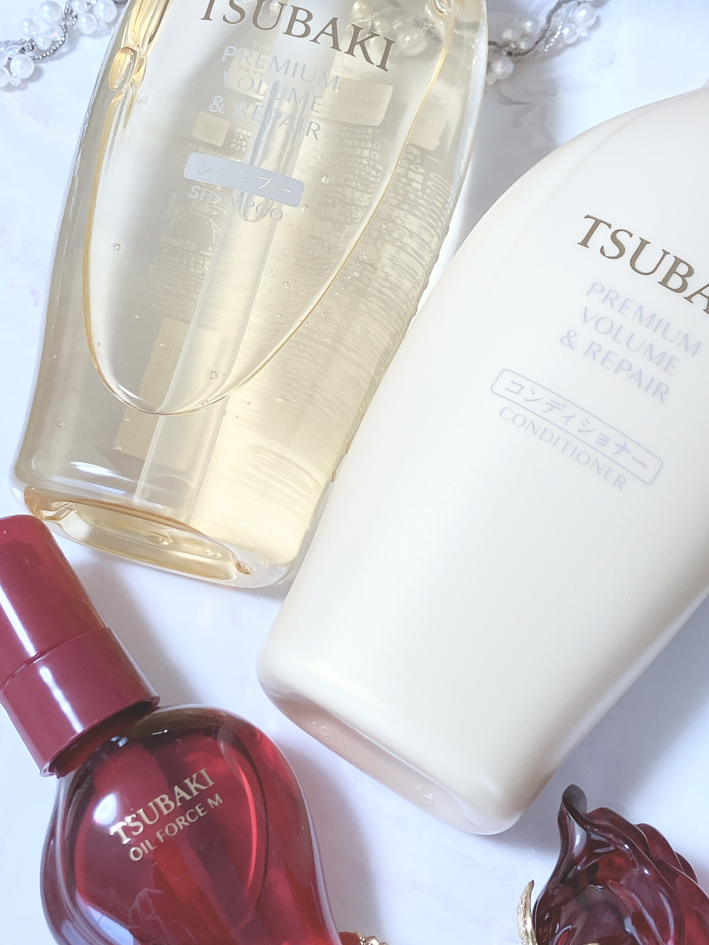 TSUBAKI プレミアム ボリューム＆リペア シャンプー/コンディショナー/TSUBAKI/市販シャンプーを使ったクチコミ（1枚目）