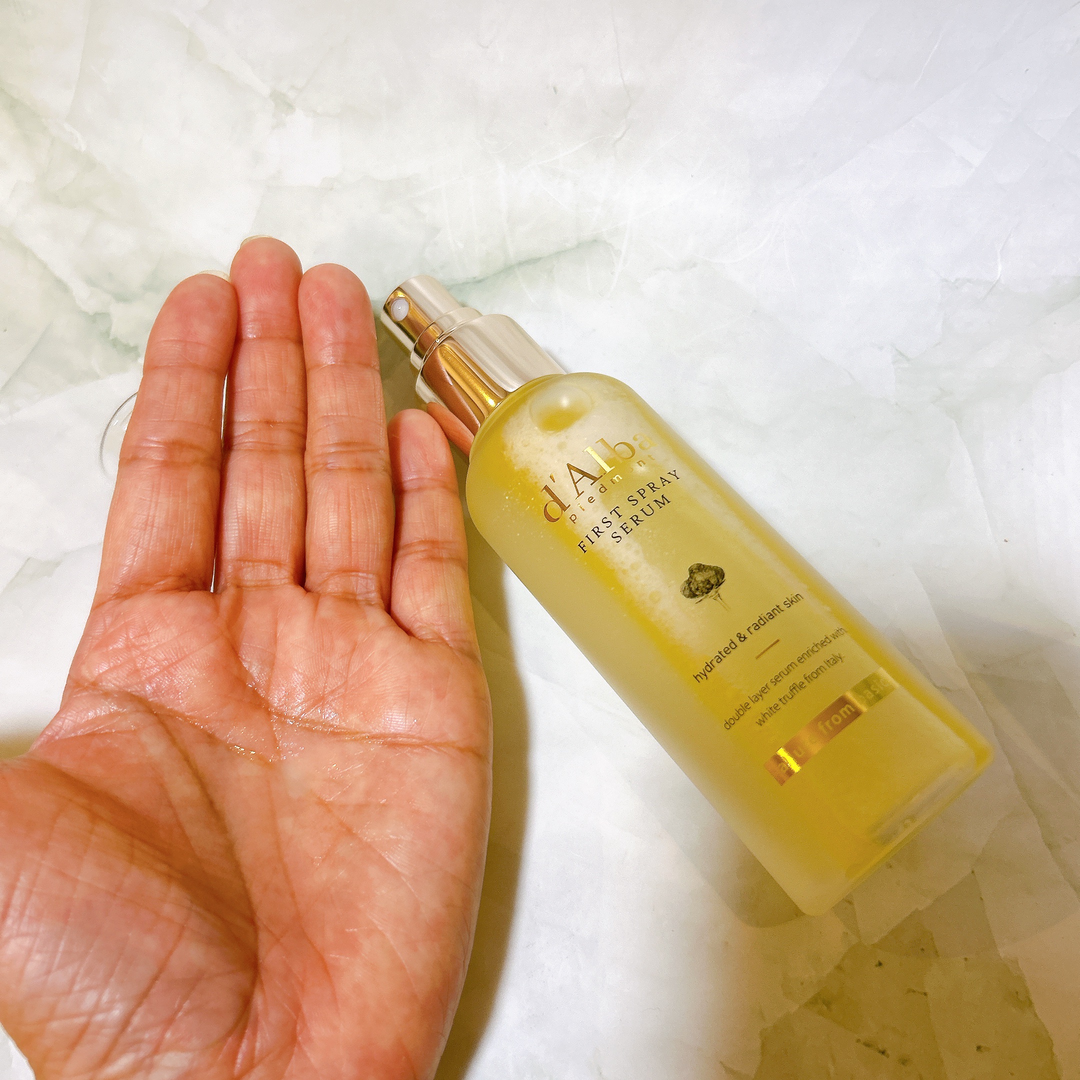 ダルバ ホワイトトリュフファーストスプレーセラム/ダルバ/ミスト状化粧水を使ったクチコミ（3枚目）