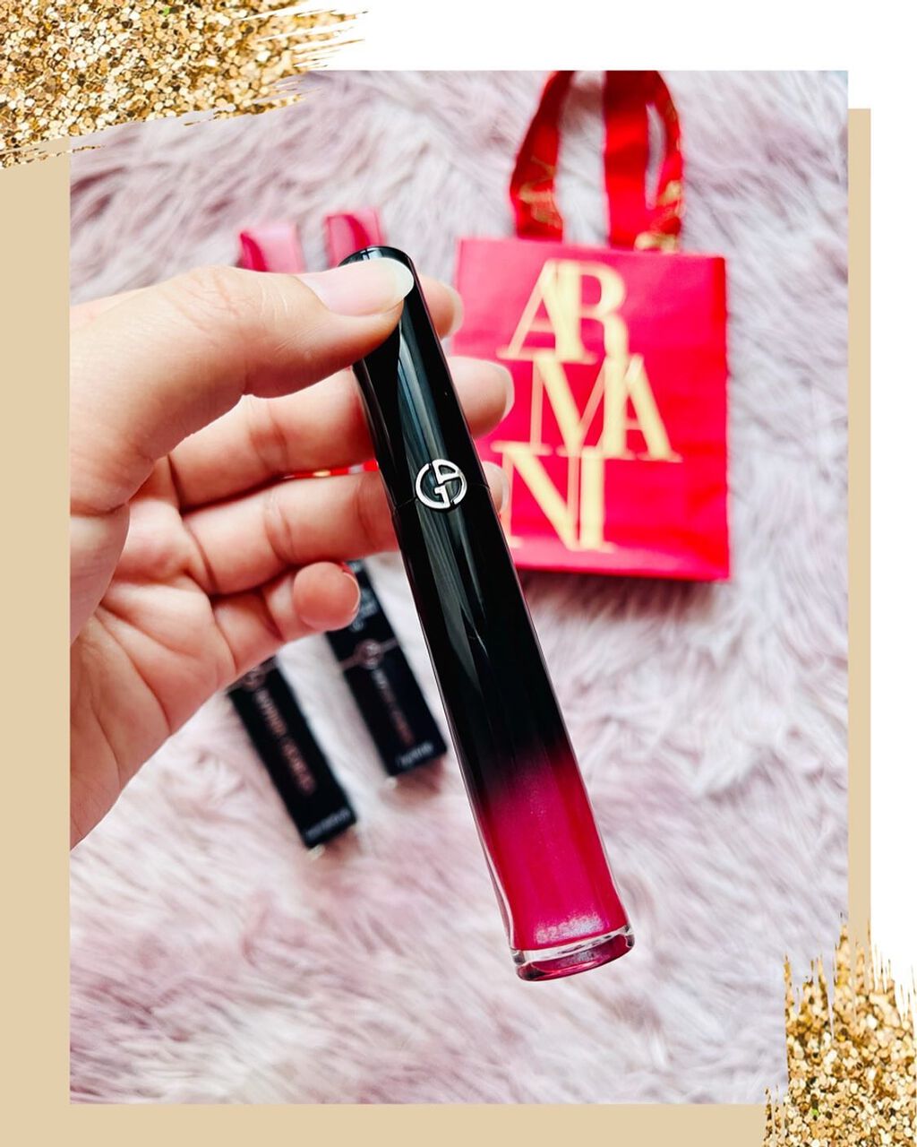 エクスタシー ミラー 504 PINKOUT/ジョルジオ アルマーニ ビューティ/口紅を使ったクチコミ（1枚目）