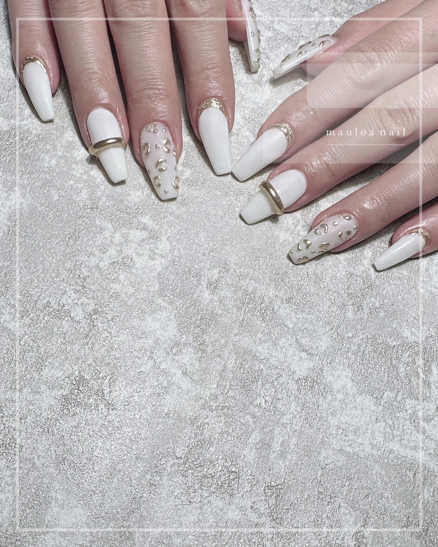 mauloa_nail on LIPS 「・ ミラーでアニマルネイル🐆いつもありがとうございます🩵・ネイ..」(1枚目)