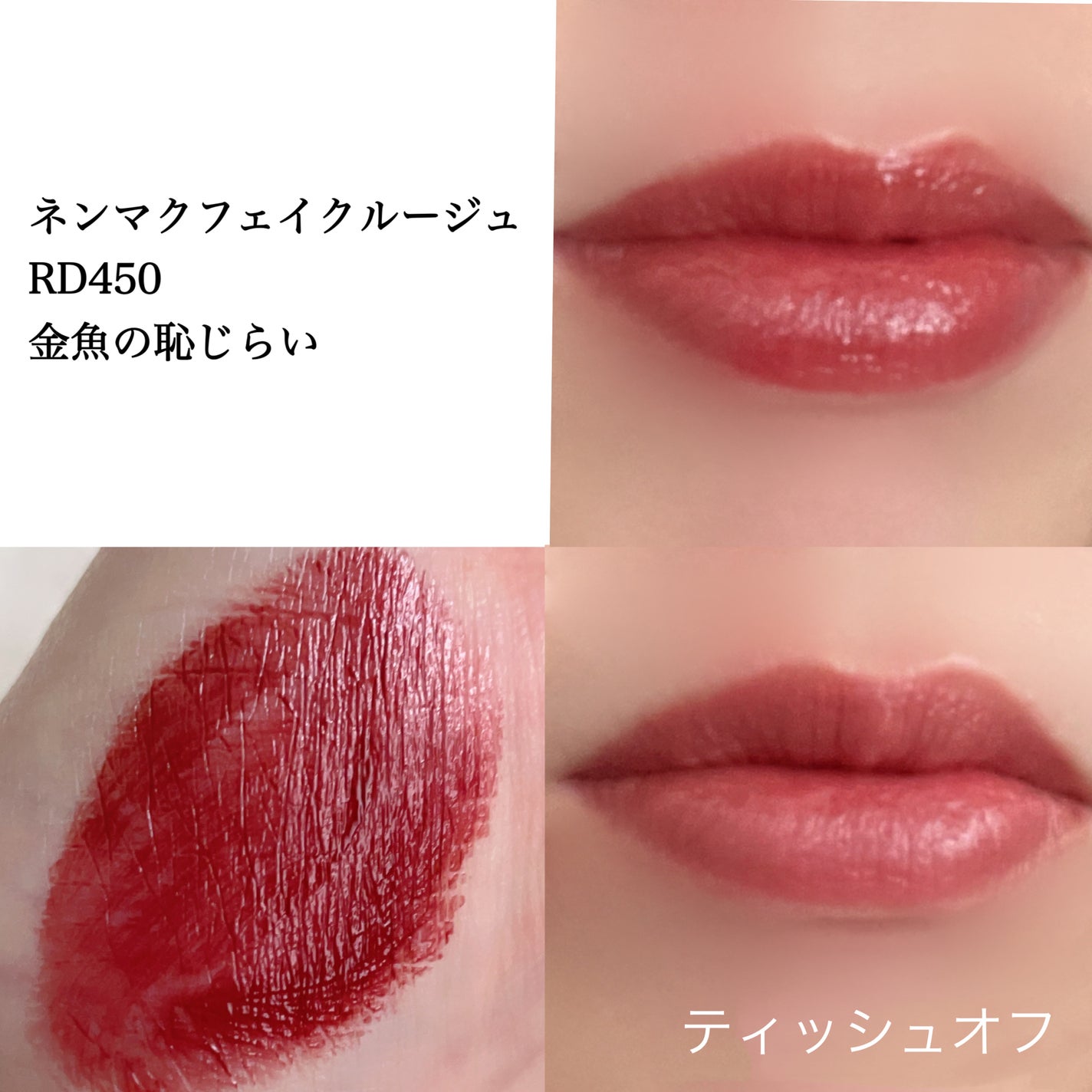 ネンマクフェイク ルージュ/Visée/口紅を使ったクチコミ(2枚目)