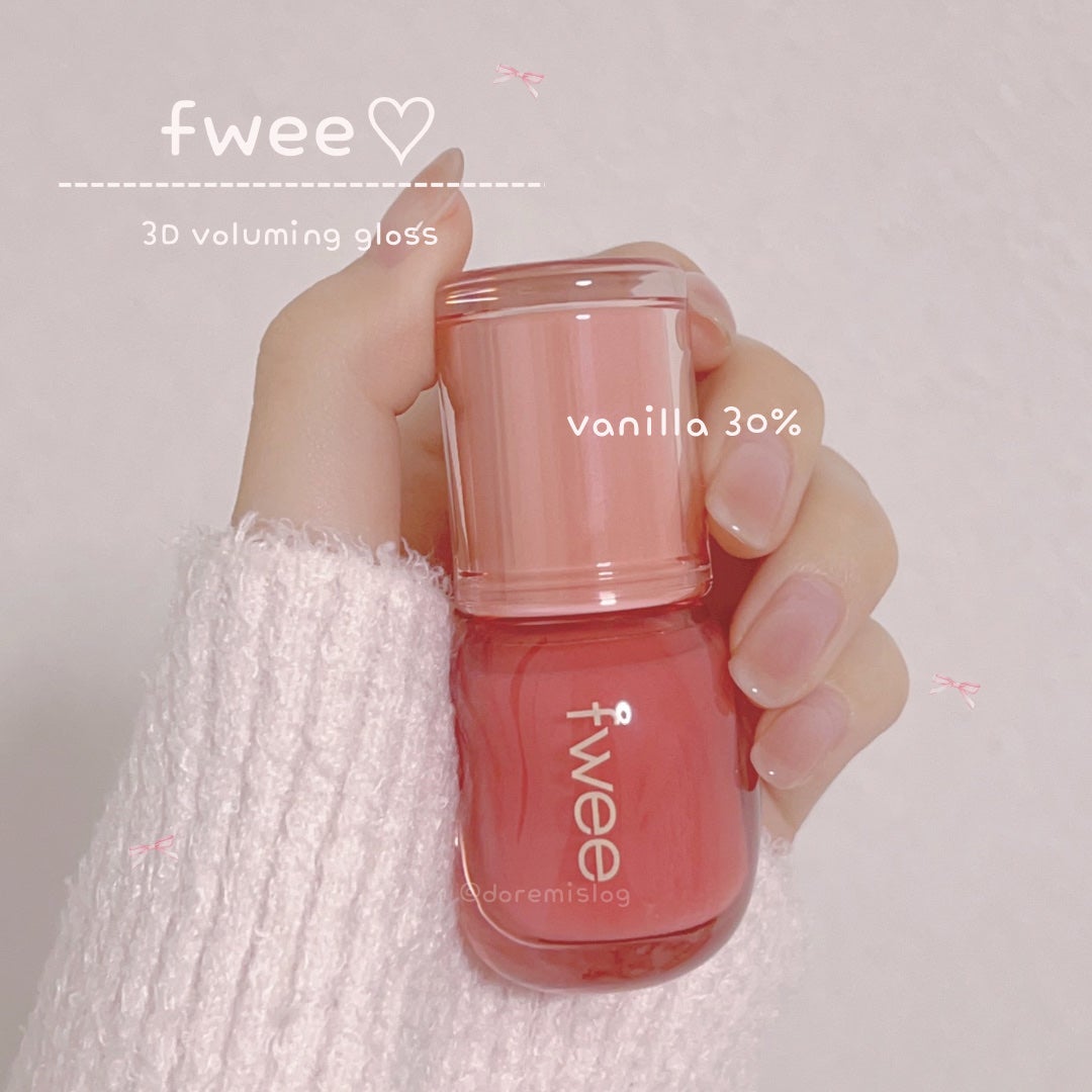 フィー 3Dボリューミンググロス/fwee/リップグロスを使ったクチコミ(1枚目)