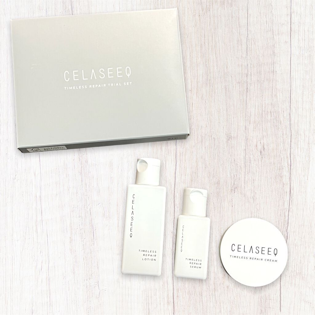 タイムレスリペア 未来肌おためしセット/CELASEEQ/スキンケアキットを使ったクチコミ（1枚目）