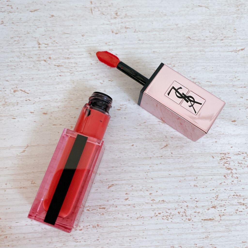 ルージュ ピュールクチュール ヴェルニ ウォーターグロウ/YVES SAINT LAURENT BEAUTE/口紅を使ったクチコミ（3枚目）