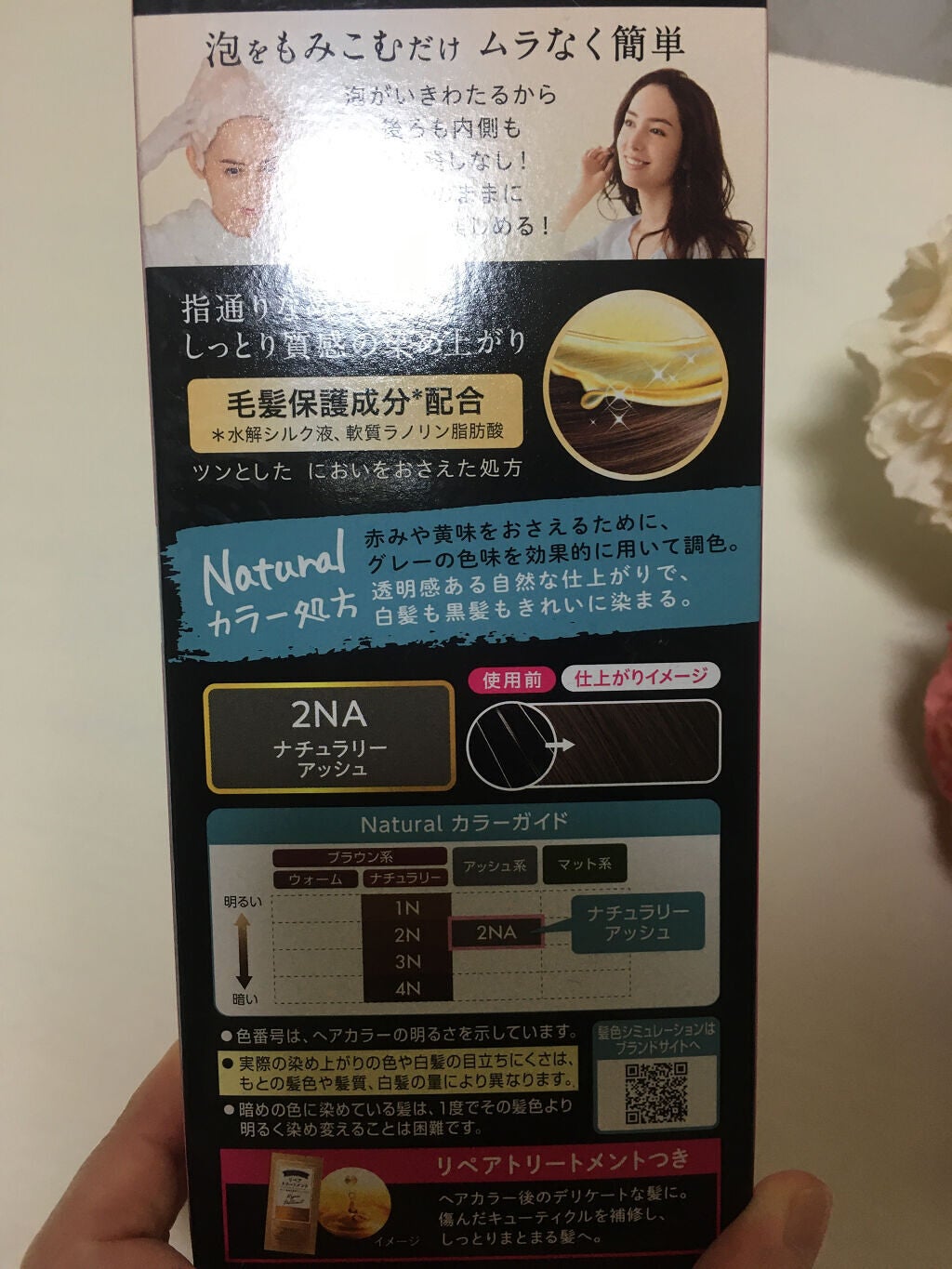 泡カラー 白髪用/ブローネ/ヘアカラーを使ったクチコミ(2枚目)