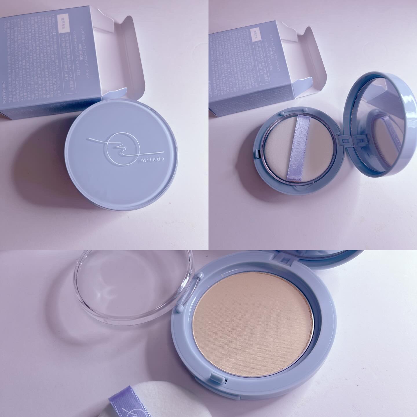 スムースフィットファンデーション ＃02 BEIGE/mileda/パウダーファンデーションを使ったクチコミ（3枚目）