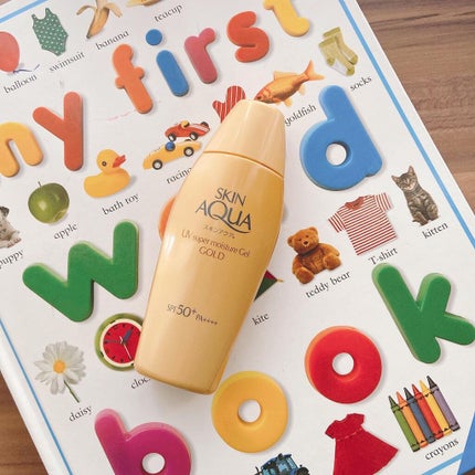 スーパーモイスチャージェルゴールド/スキンアクア/日焼け止めジェルを使ったクチコミ(1枚目)