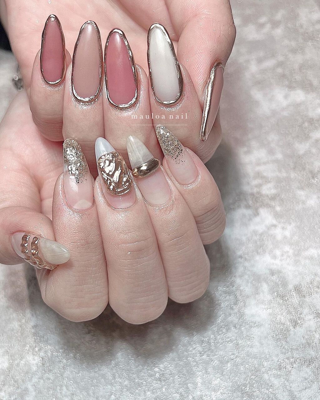 mauloa_nail on LIPS 「・💗💗💗・・ネイルやり方動画fantistにて多数更新してます..」(1枚目)