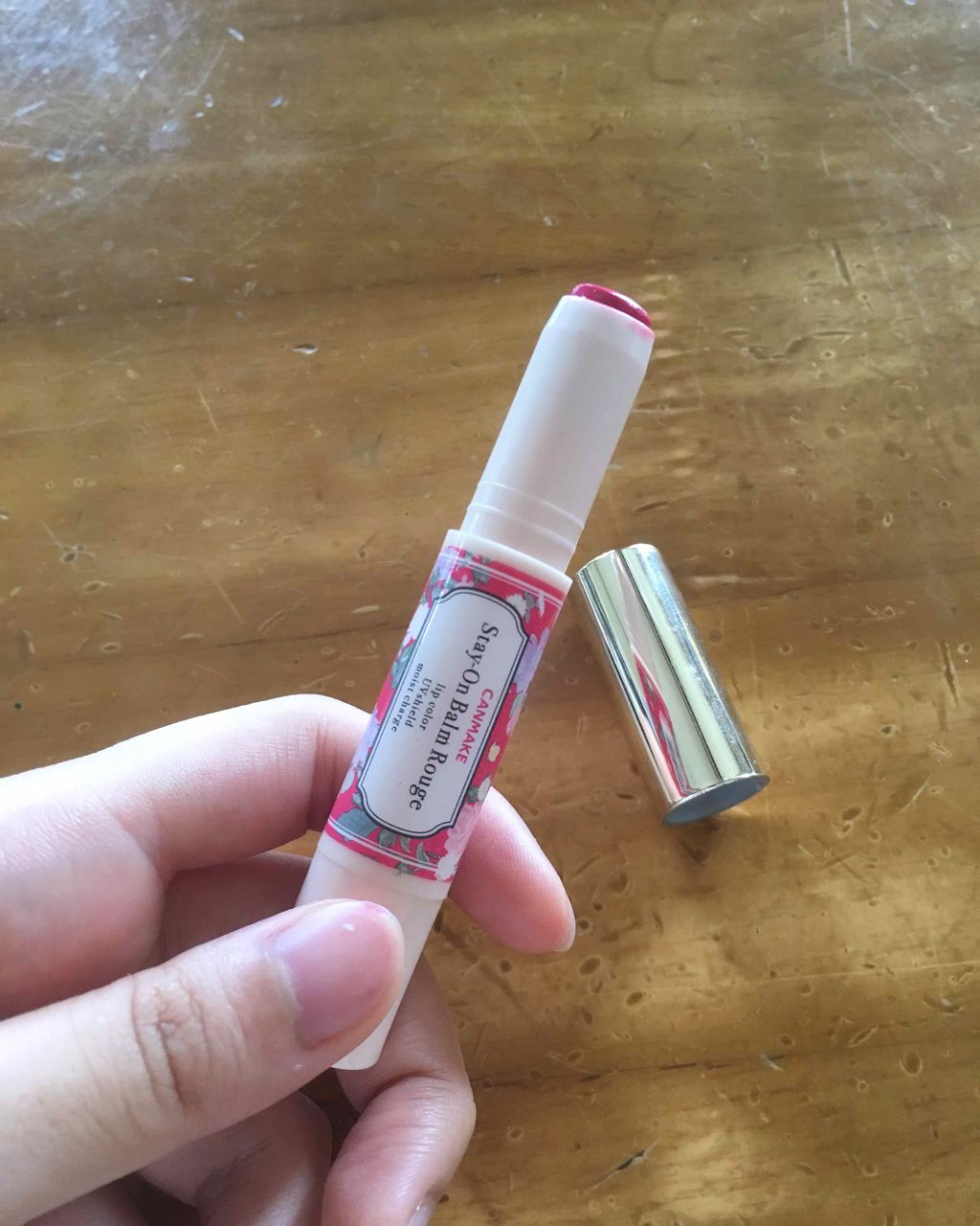 ステイオンバームルージュ 08 ジューシーピオニー/キャンメイク/口紅を使ったクチコミ（1枚目）