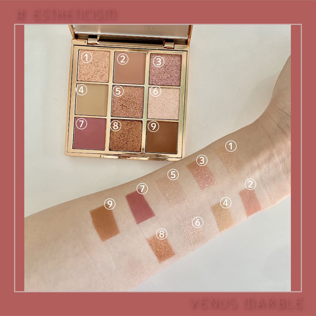 VenusMarble 9色アイシャドウパレット/Venus Marble/アイシャドウパレットを使ったクチコミ（3枚目）