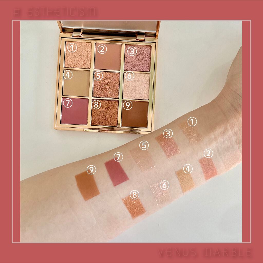 VenusMarble 9色アイシャドウパレット/Venus Marble/アイシャドウパレットを使ったクチコミ(3枚目)