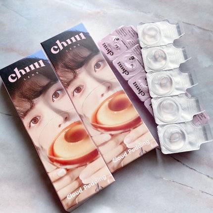 cloud pudding pink brown/chuu LENS/カラーコンタクトレンズを使ったクチコミ(3枚目)