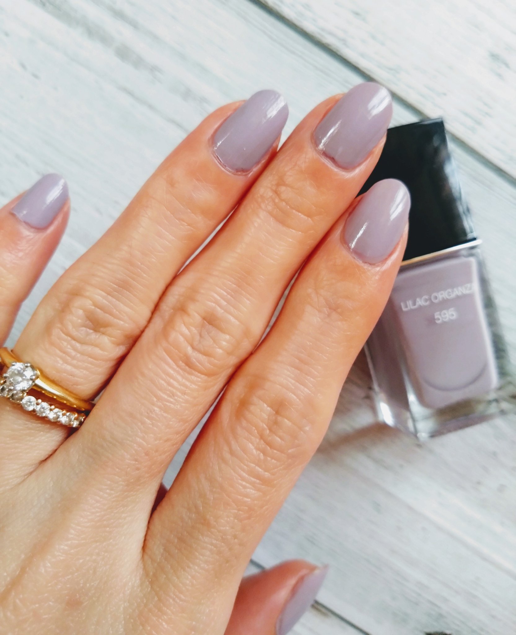 No.595　1円～☆Christian Dior(クリスチャン・ディオール)オクタゴン QUARTZ クォーツ腕時計 11P ゴールドカラー D48-133 レディース ディオール ヴェルニ 595 ライラック オーガンザ（スプリング