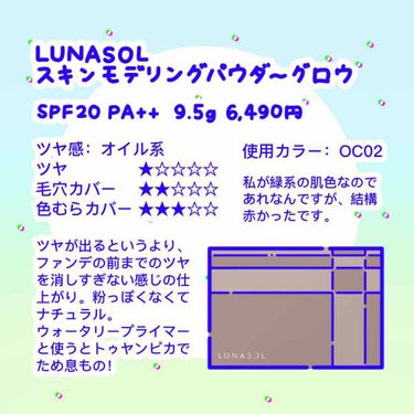 スキンモデリングパウダーグロウ/LUNASOL/パウダーファンデーションを使ったクチコミ（2枚目）