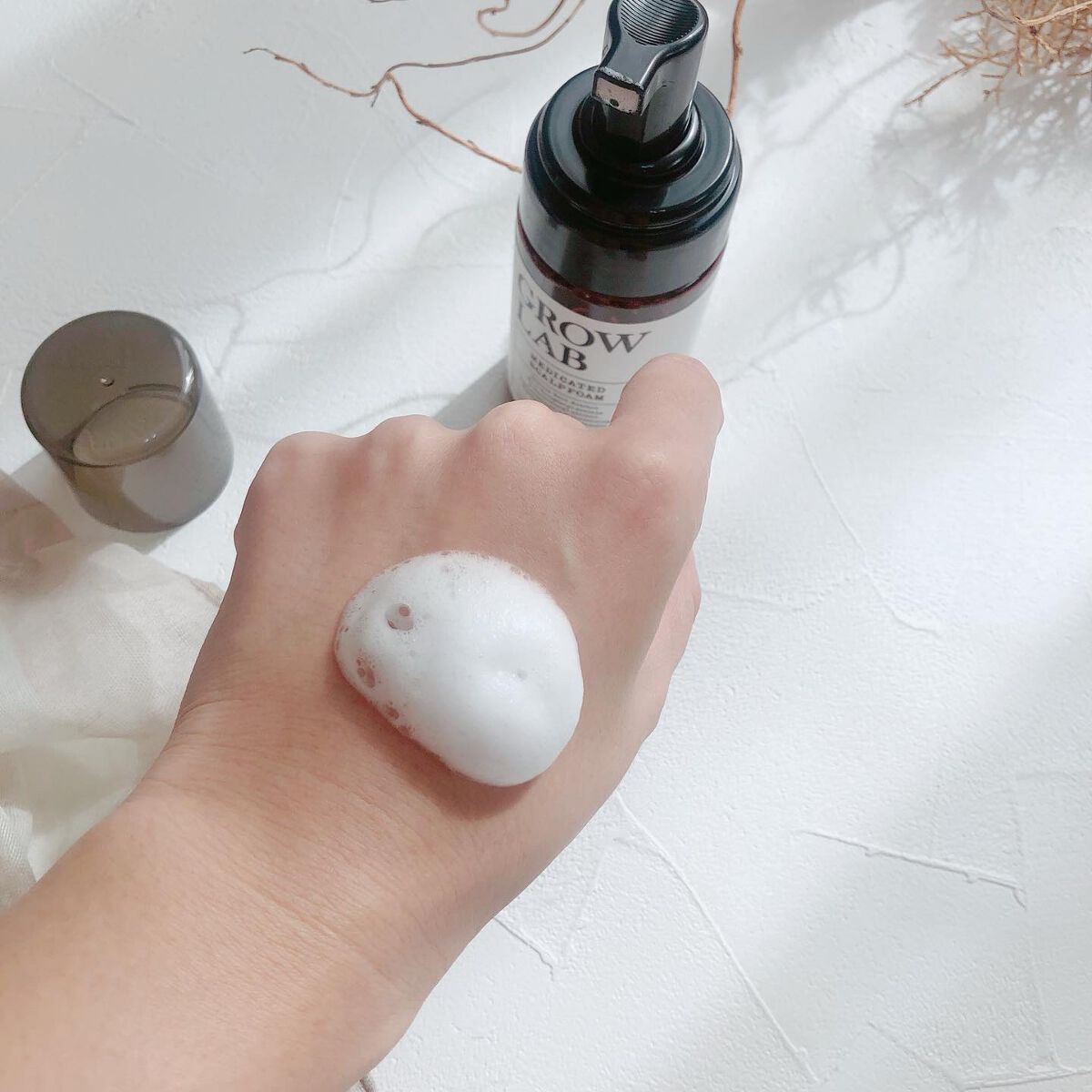 メディケイテッドスカルプフォーム/GROW LAB/頭皮ローションを使ったクチコミ（2枚目）