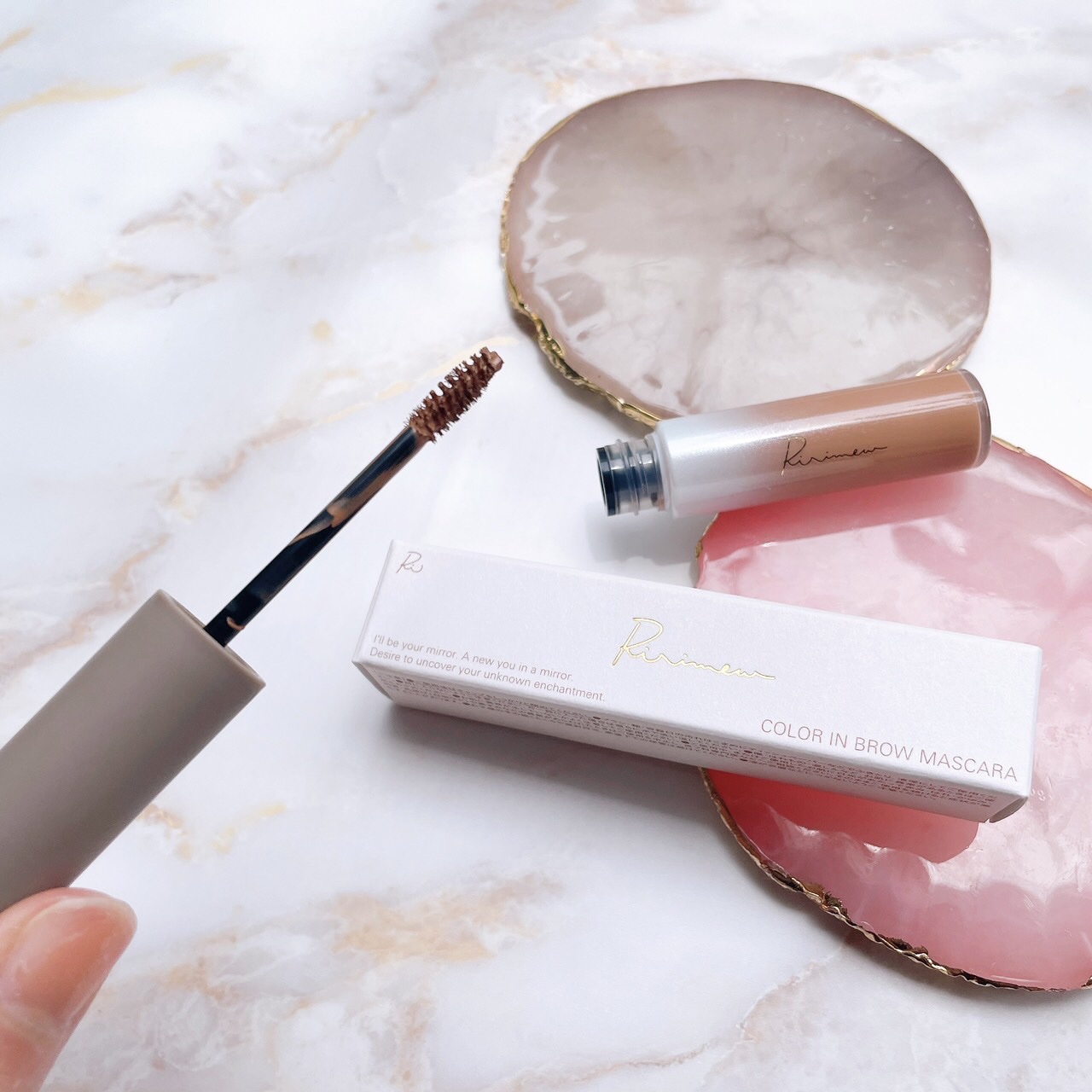 カラーインブロウマスカラ 01 ブラウンハニー/Ririmew/眉マスカラを使ったクチコミ（3枚目）
