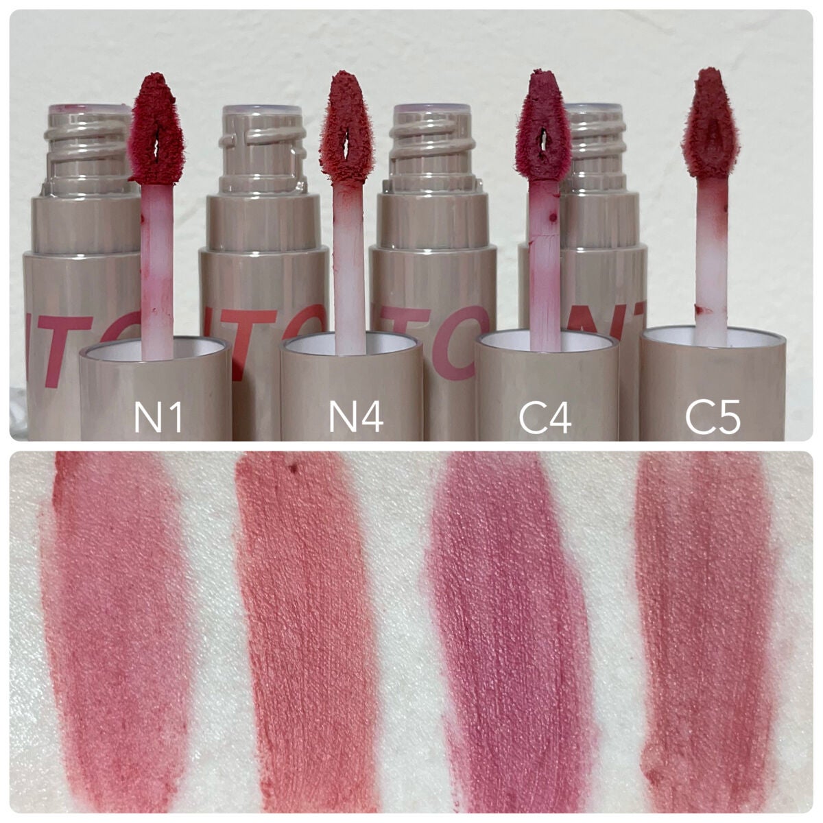 カスタマイズエアリーリップマッド/INTO U/口紅を使ったクチコミ(3枚目)