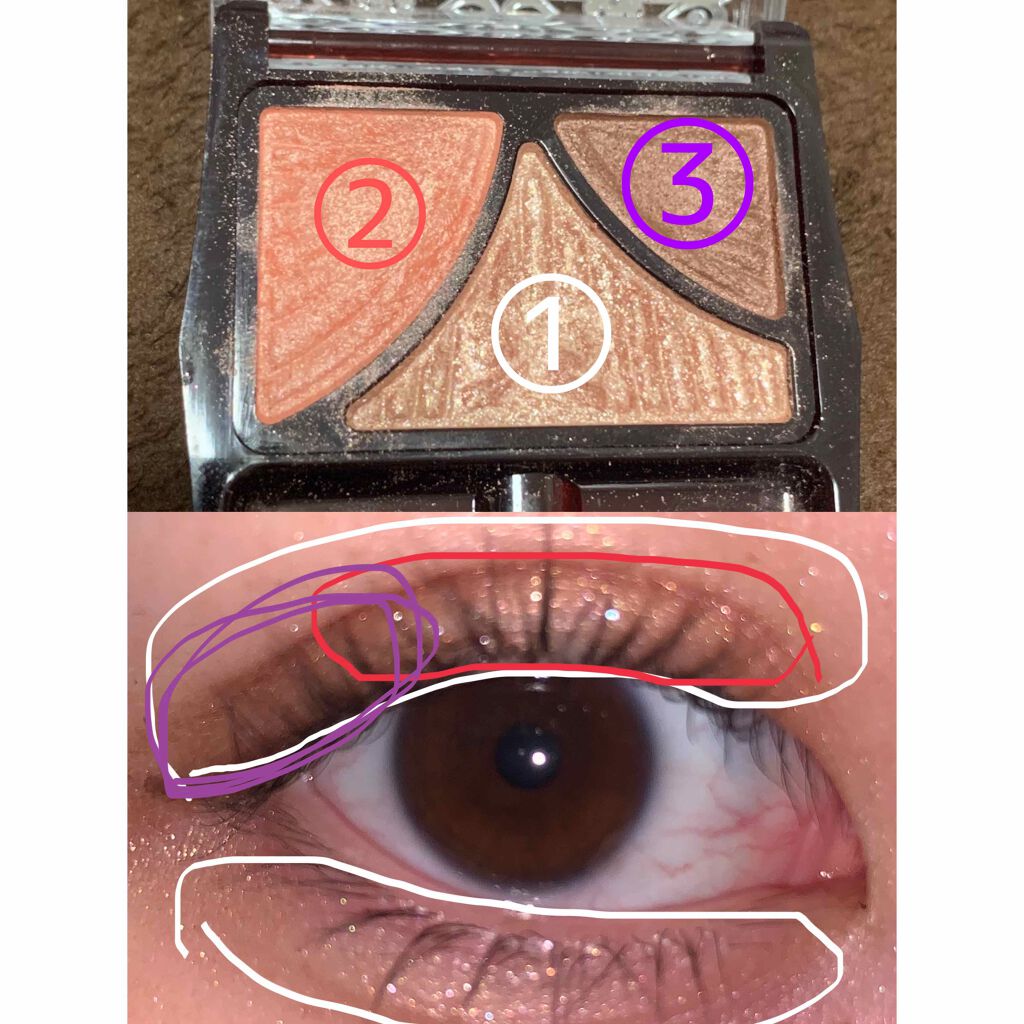 ジューシーピュアアイズ/キャンメイク/アイシャドウパレットを使ったクチコミ（2枚目）