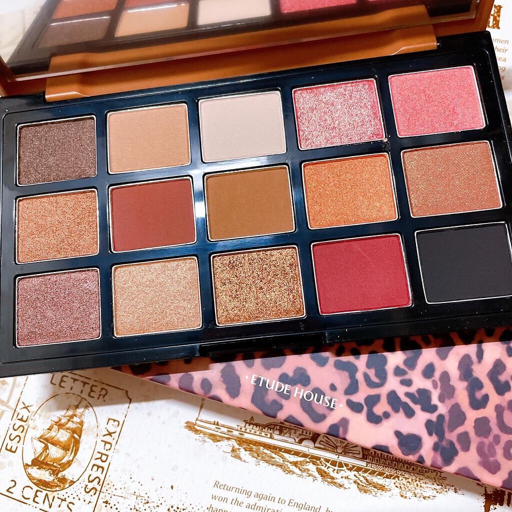 プレイカラーアイパレット レオパードランウェイ/ETUDE/アイシャドウパレットを使ったクチコミ（3枚目）