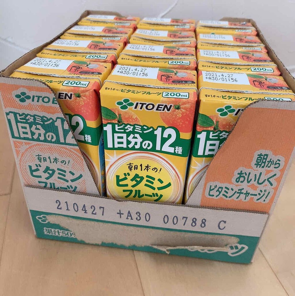 ビタミンフルーツ　フルーツミックス１００％/伊藤園/ドリンクを使ったクチコミ（1枚目）