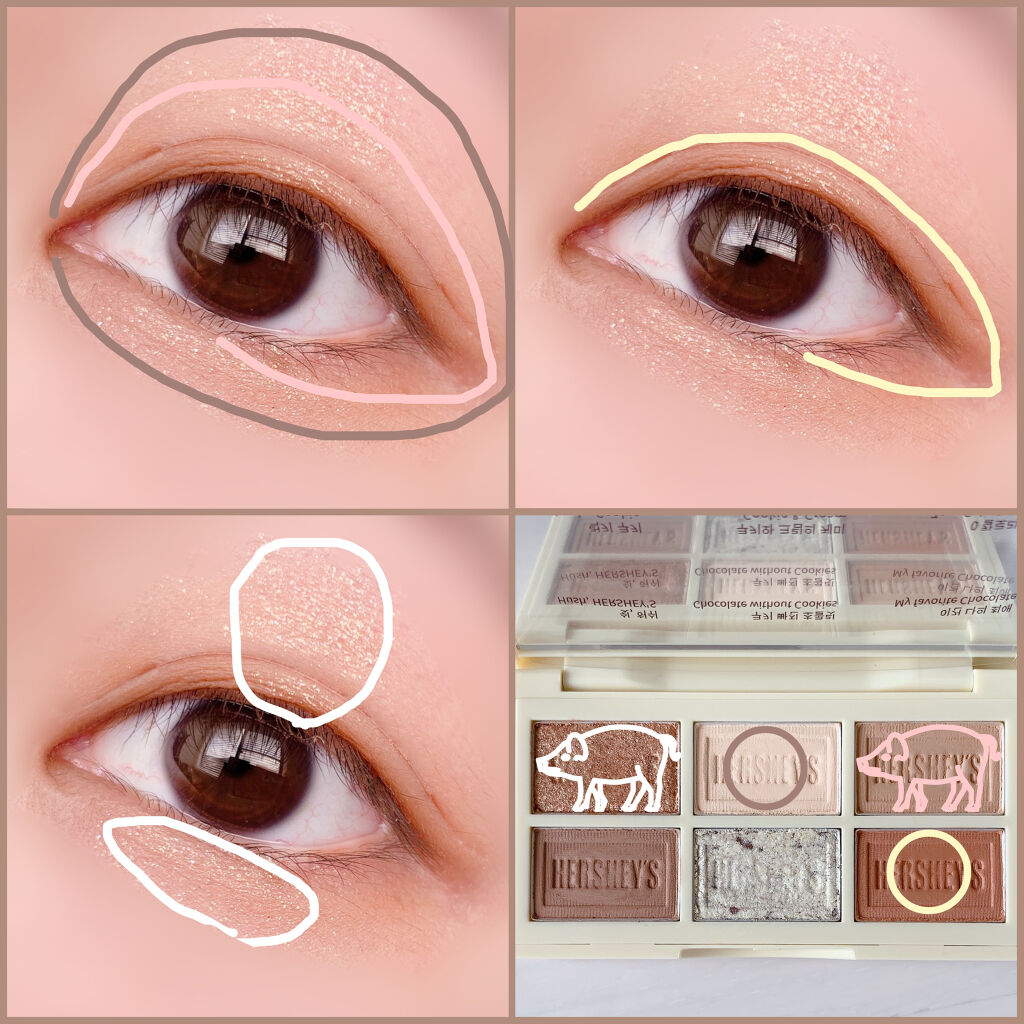 ハーシー プレイカラーアイズミニ/ETUDE/アイシャドウパレットを使ったクチコミ（3枚目）