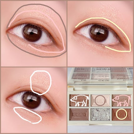 ハーシー プレイカラーアイズミニ/ETUDE/アイシャドウパレットを使ったクチコミ(3枚目)