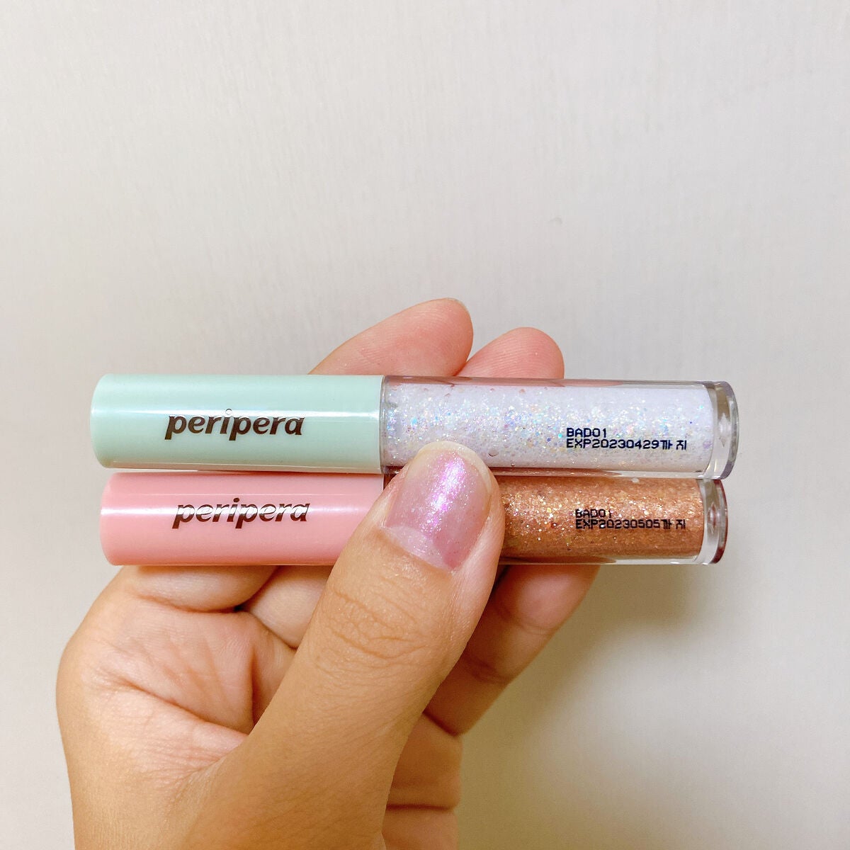 シュガー トゥインクル リキッド グリッター/PERIPERA/グリッターを使ったクチコミ(3枚目)