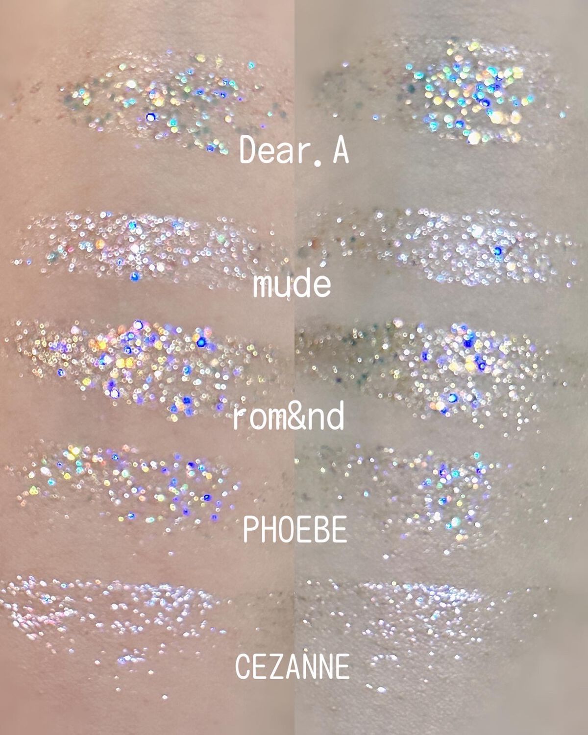 リキッド グリッター シャドウ/rom&nd/グリッターを使ったクチコミ(7枚目)