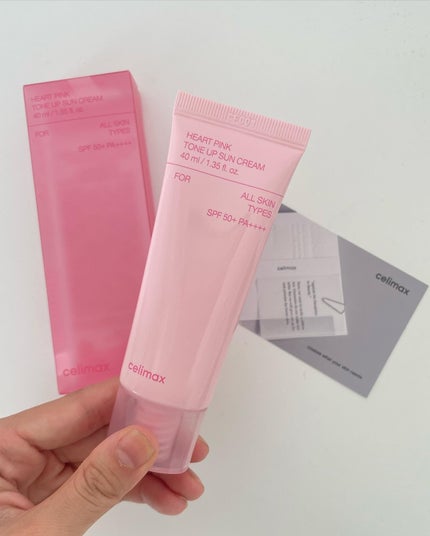 ハートピンクトーンアップサンクリーム/celimax/日焼け止めクリームを使ったクチコミ(1枚目)