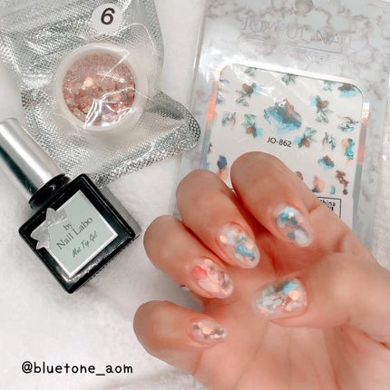 ノンサンディング トップジェル/by Nail Labo/ジェルネイルを使ったクチコミ(4枚目)