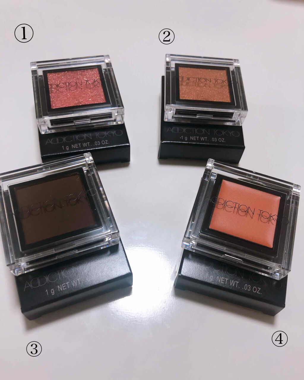 ザ アイシャドウ L 166 Acidic Red/ADDICTION/単色アイシャドウを使ったクチコミ（2枚目）