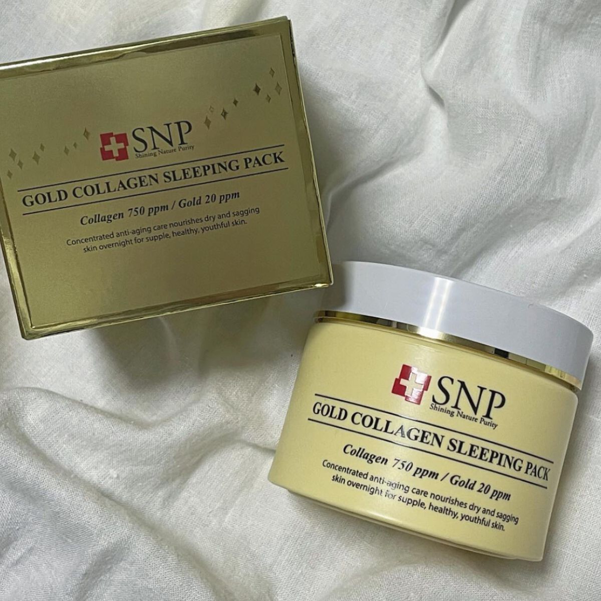 SNP ゴールド コラーゲン スリーピング パック/SNP/シートマスク・パックを使ったクチコミ（1枚目）