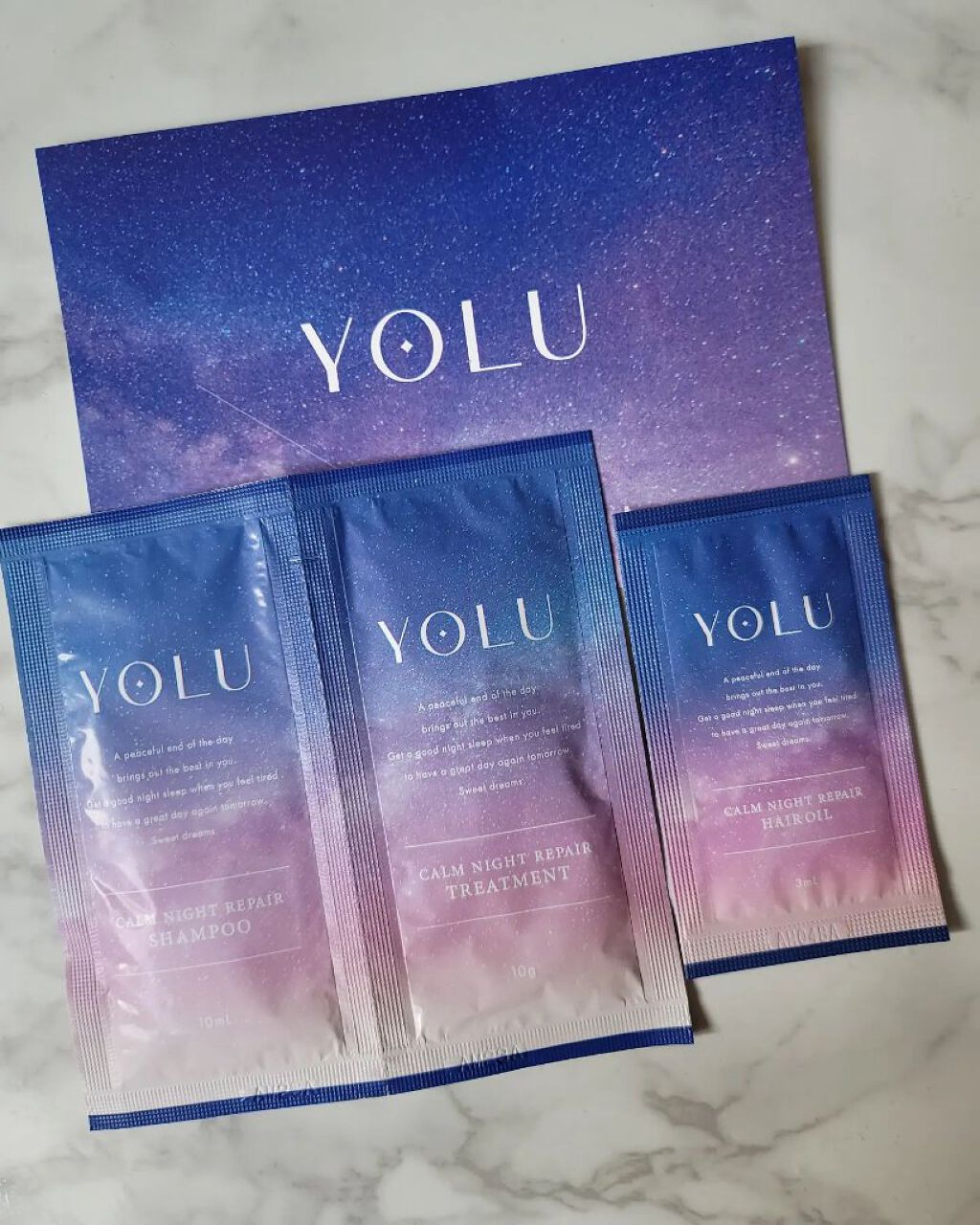 カームナイトリペアヘアオイル/YOLU/ヘアオイルを使ったクチコミ（1枚目）