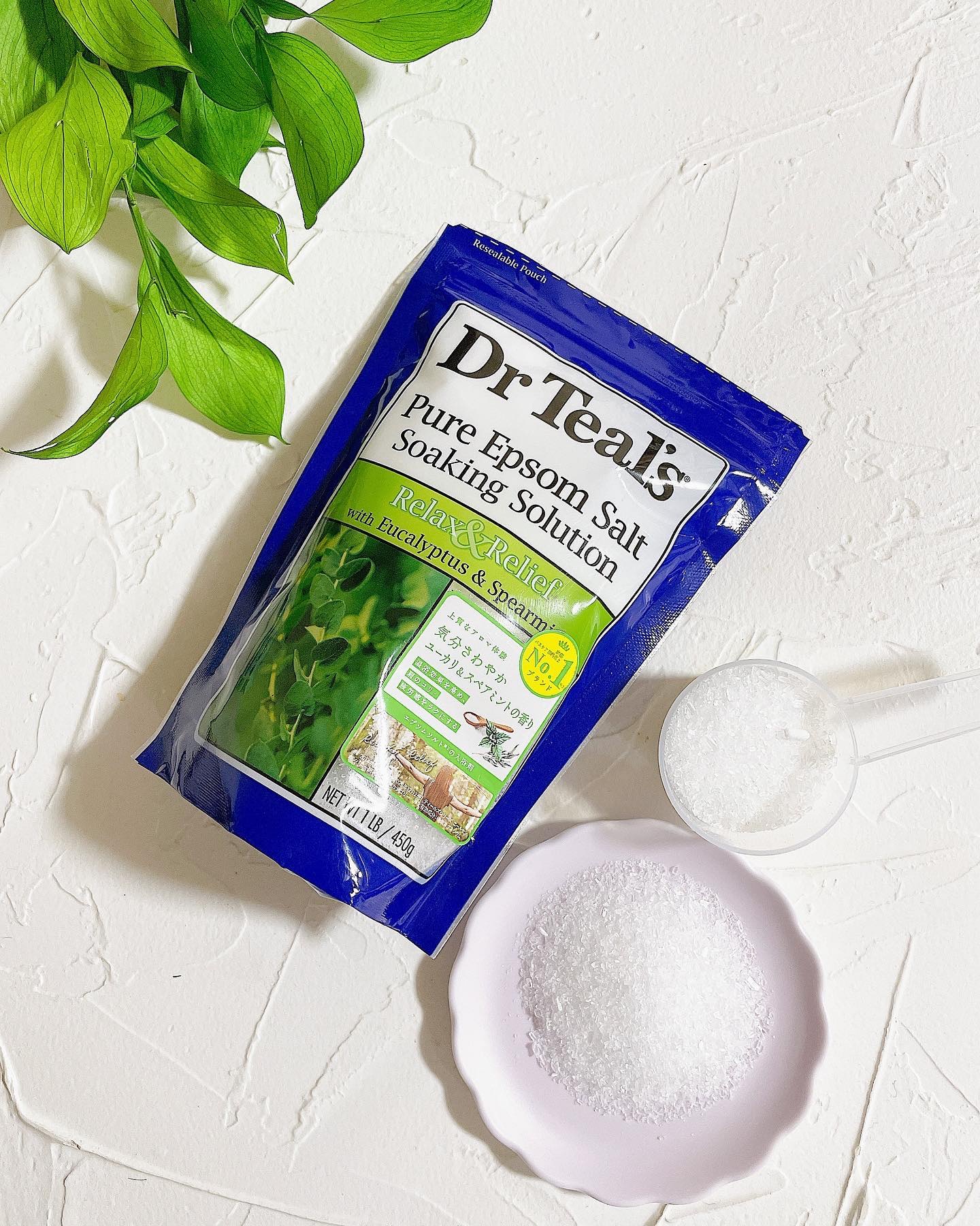 薬用入浴剤 ティールズ EP ソルト ユーカリ＆スペアミントの香り 453g/ティールズ/無機塩系入浴剤を使ったクチコミ（2枚目）