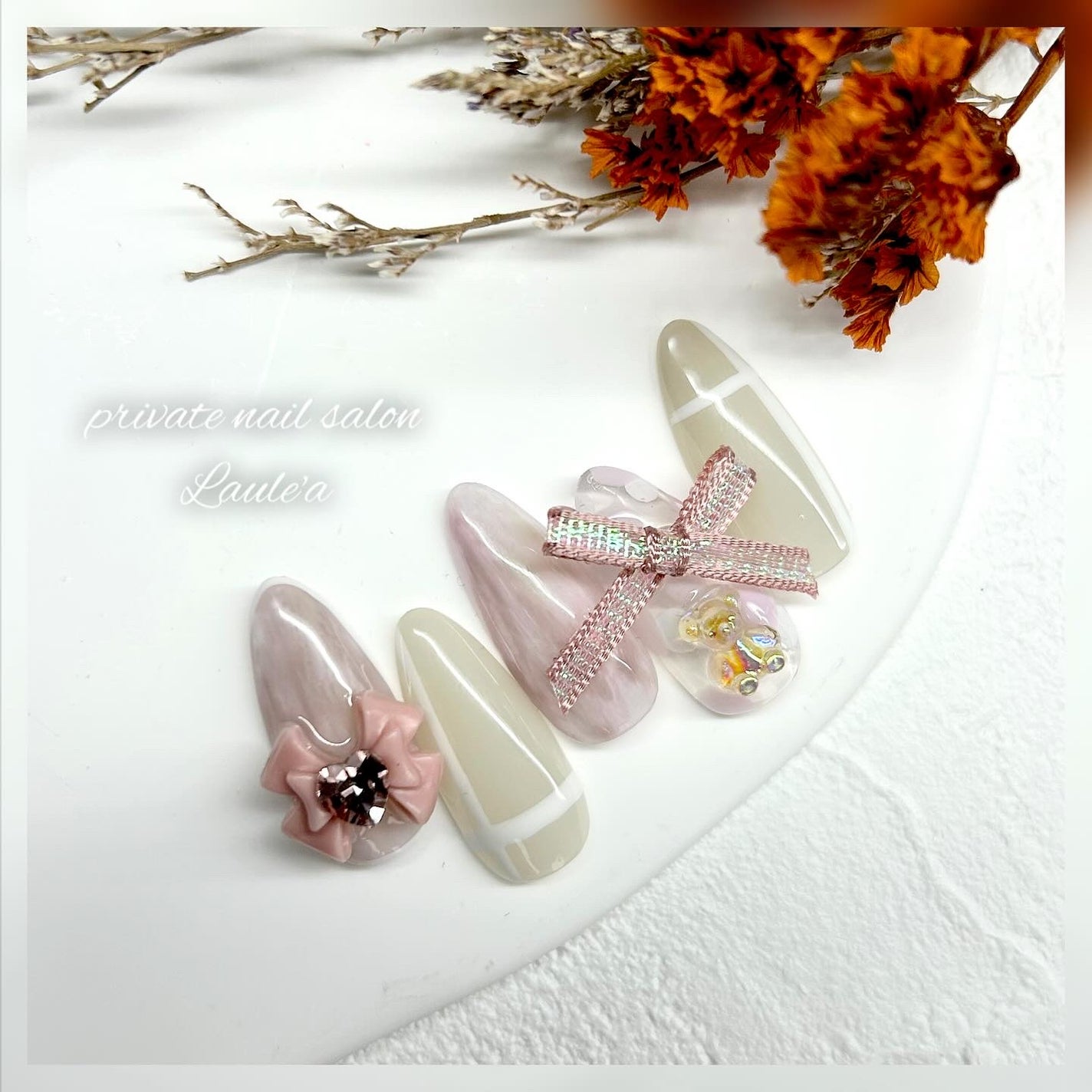 カラフルオーロラ ベアー/キラネイル/ネイルチップ・パーツを使ったクチコミ(3枚目)