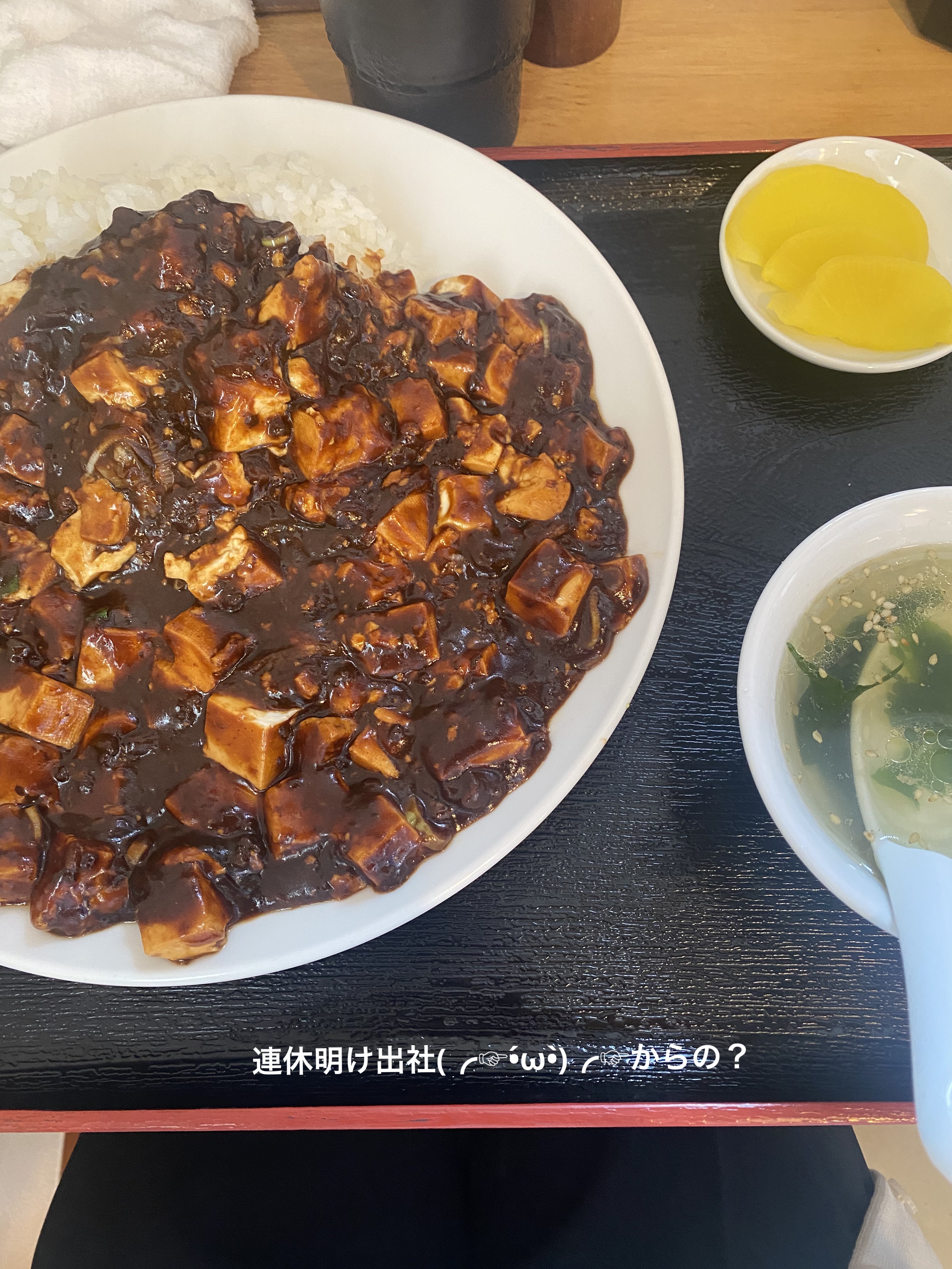 ReFa リファビューテック ドライヤープロのクチコミ「お盆明け出勤

辛いの食べたくて麻婆飯( Ꙭ)ꙭ҉

先日ReFaのドライヤー購入しましたが
.....」（1枚目）