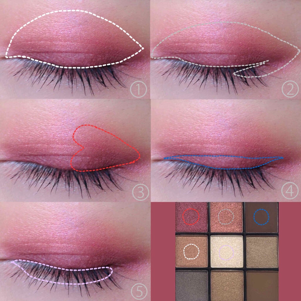 UR GLAM BLOOMING EYE COLOR PALETTE/U R GLAM/アイシャドウパレットを使ったクチコミ(2枚目)