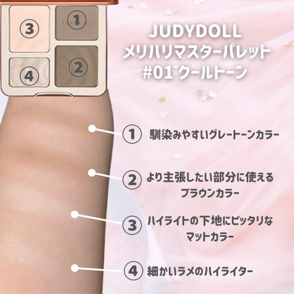 JUDYDOLL メリハリマスターパレット/JUDYDOLL/パウダーハイライトを使ったクチコミ(2枚目)