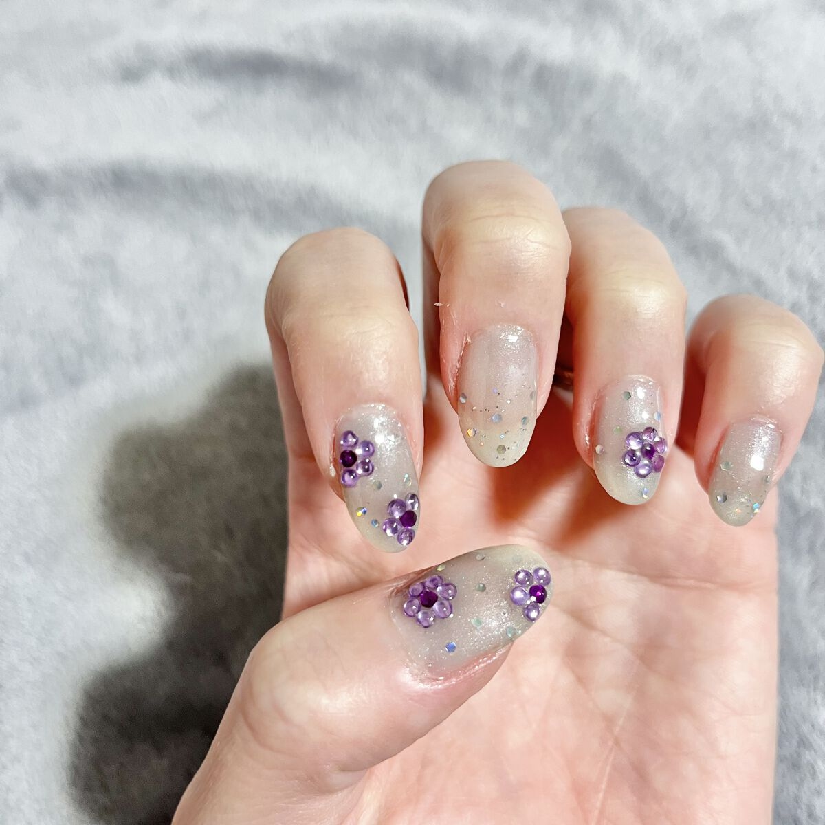 #momo_セルフネイル,#フラワーネイル,#ジェルネイルのネイルデザイン