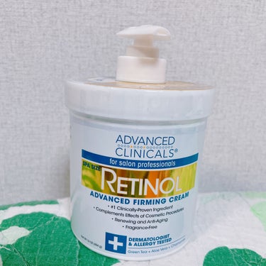 ADVANCED CLINICALS RETINOL ADVANCED FIRMING CREAM🌼

レチノール配合のボディクリーム！
伸びの良いクリームで使いやすいです💕
たくさん出しすぎると白くな