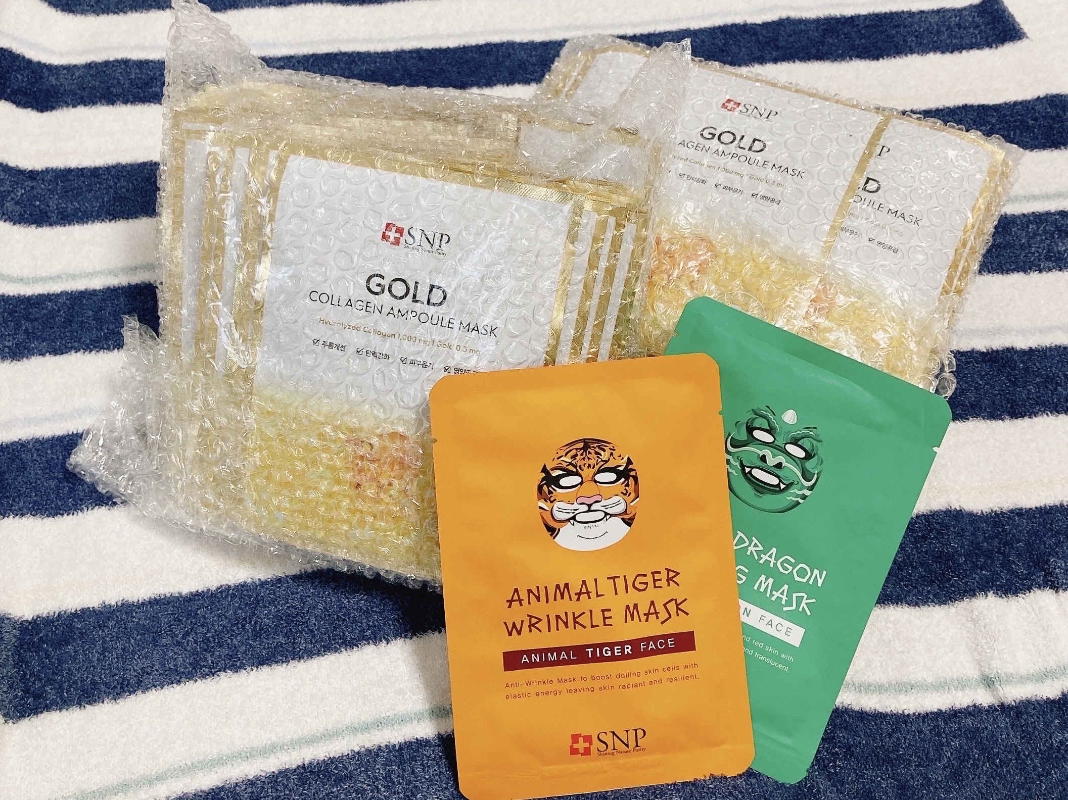 ゴールド コラーゲンアンプルマスク/SNP/シートマスク・パックを使ったクチコミ（1枚目）