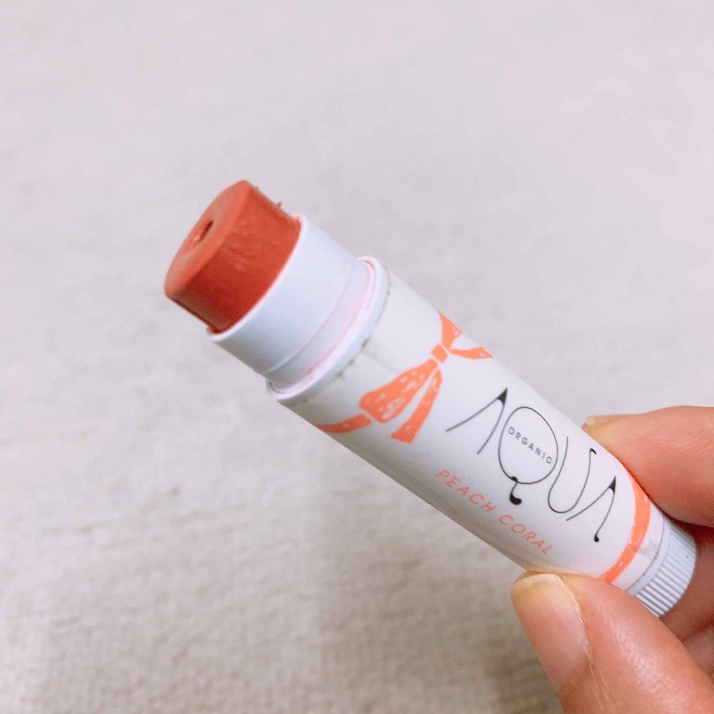 オーガニックスイーツリップ 07 ピーチコーラル/アクア・アクア/リップケアを使ったクチコミ（1枚目）