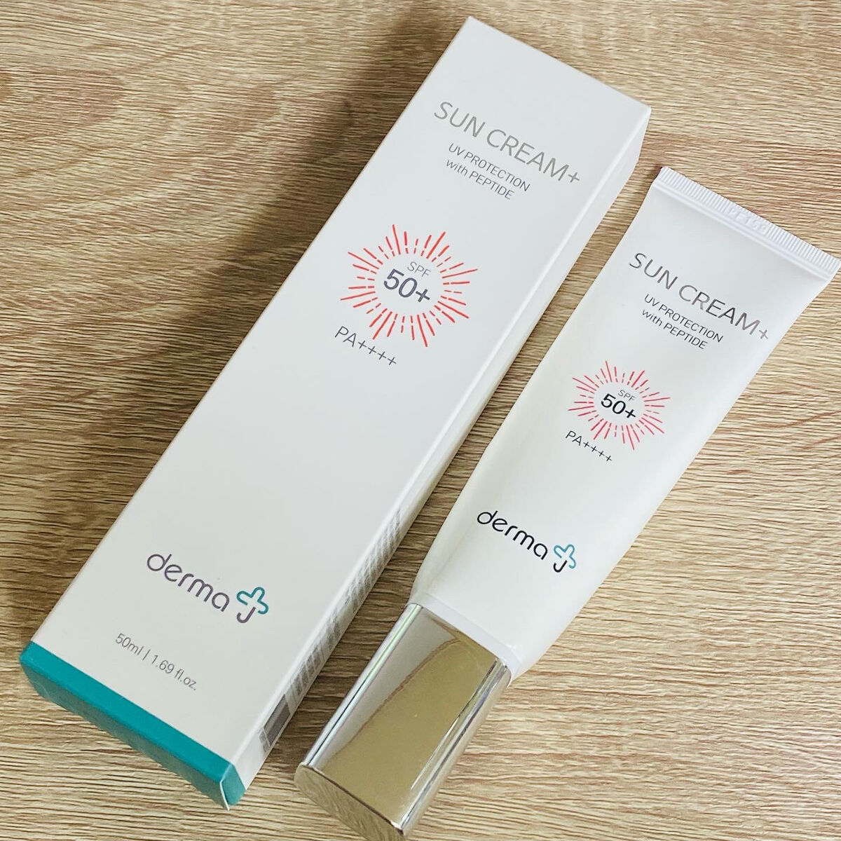 サンクリーム＋/ DermaJ/日焼け止めクリームを使ったクチコミ（1枚目）