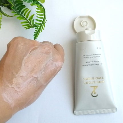 オイルクレンジングバーム ホワイトプレミアム/ONE STONE TWO BIRDS/クレンジングバームを使ったクチコミ(2枚目)