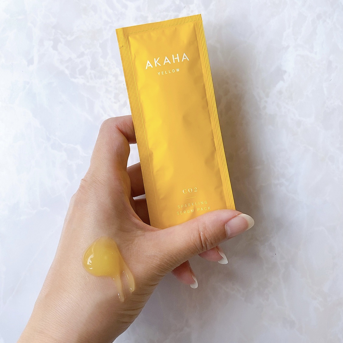 スパークリングセラムパック【YELLOW】/AKAHA/シートマスク・パックを使ったクチコミ（2枚目）