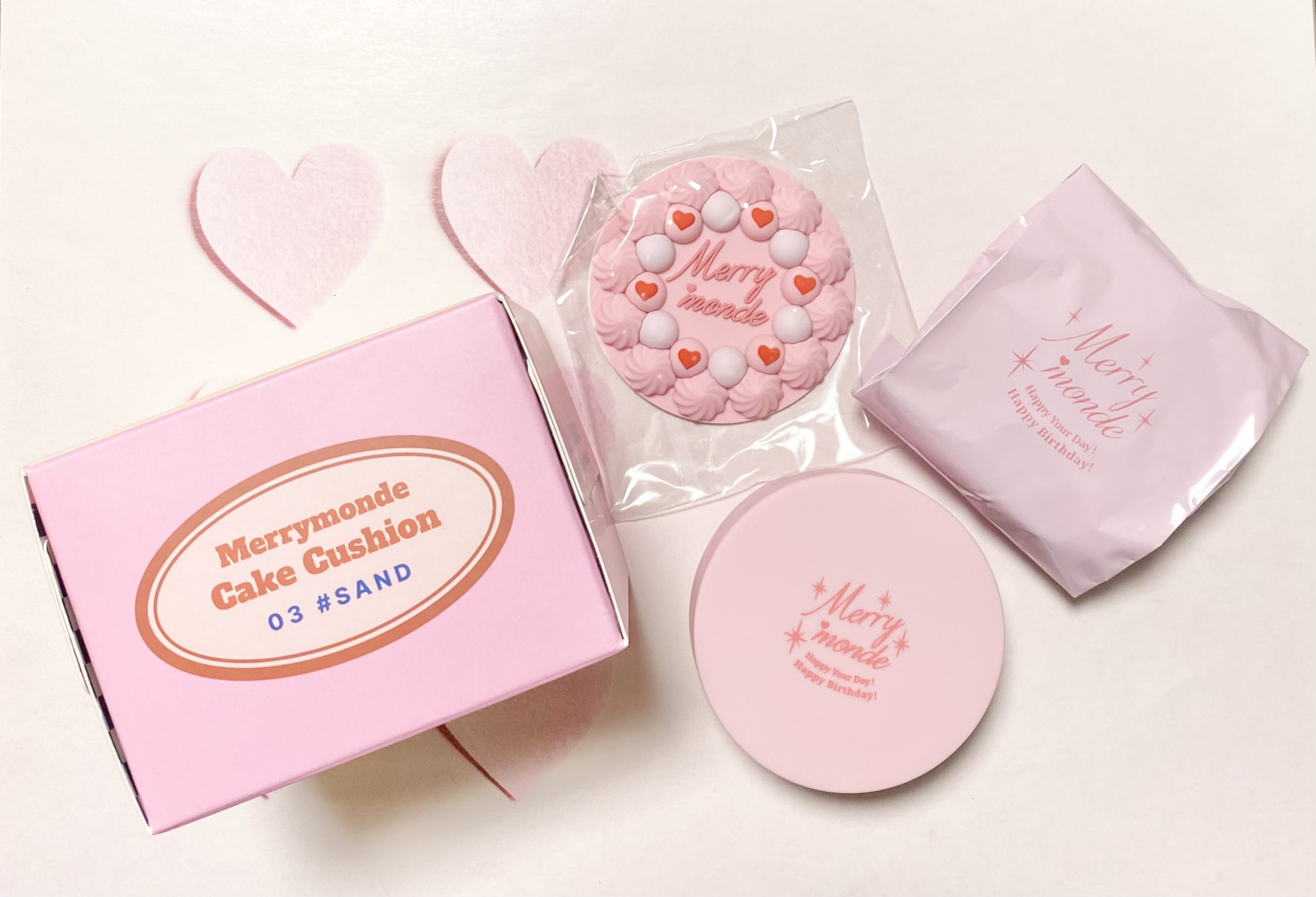 ハッピーユアデイクッション 03 サンド/Merrymonde/クッションファンデーションを使ったクチコミ（1枚目）