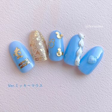 ネイルシール Daisoを使った口コミ ミッキー ミニーnail Happybi By Borotama 混合肌 Lips